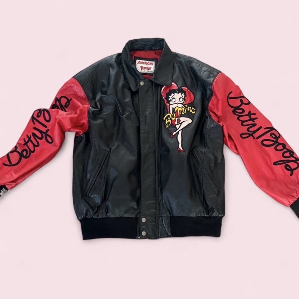 Betty Boop Black and Red Jacket leather